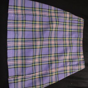 Purple Plaid Skirt